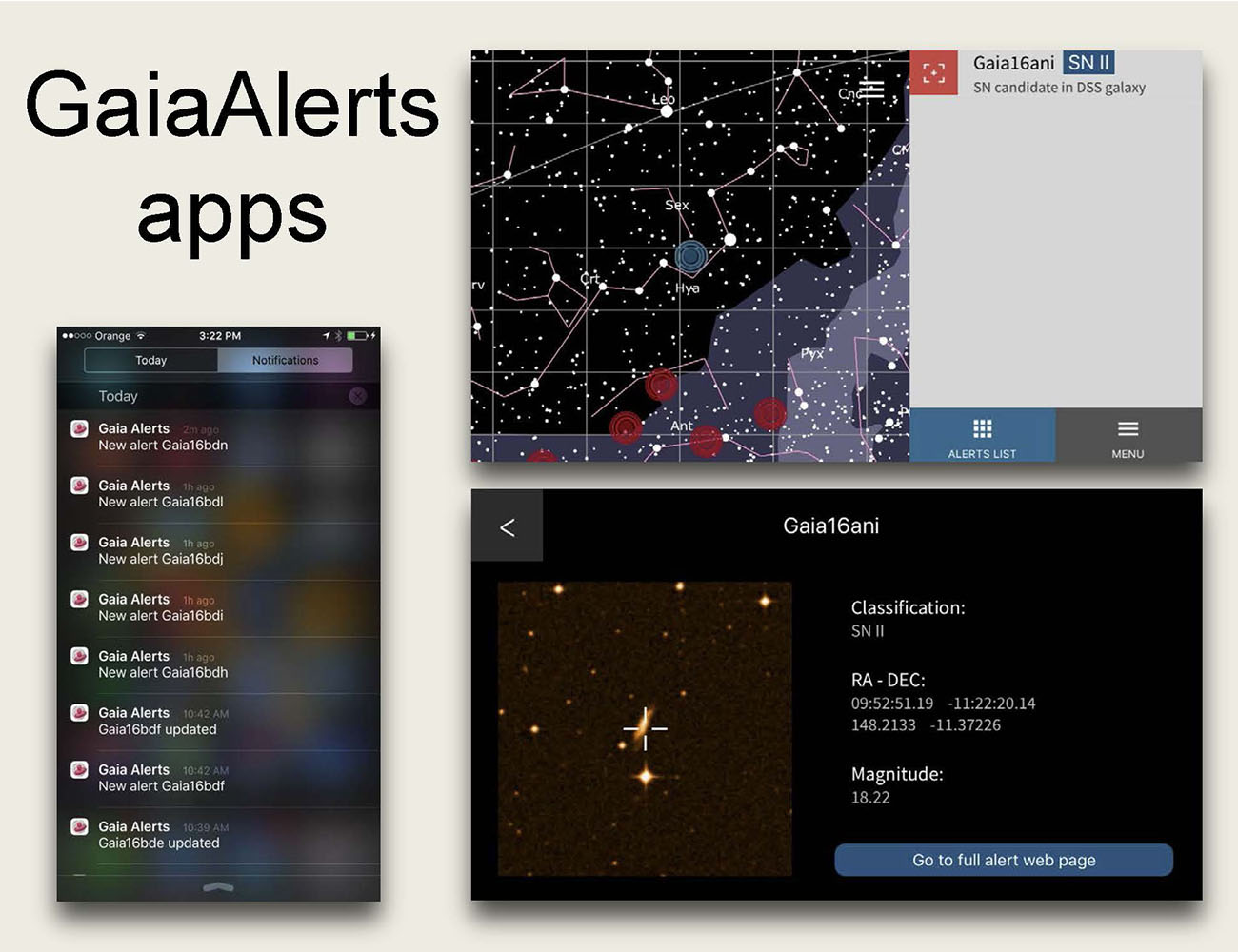 Gaia Alerts Apps